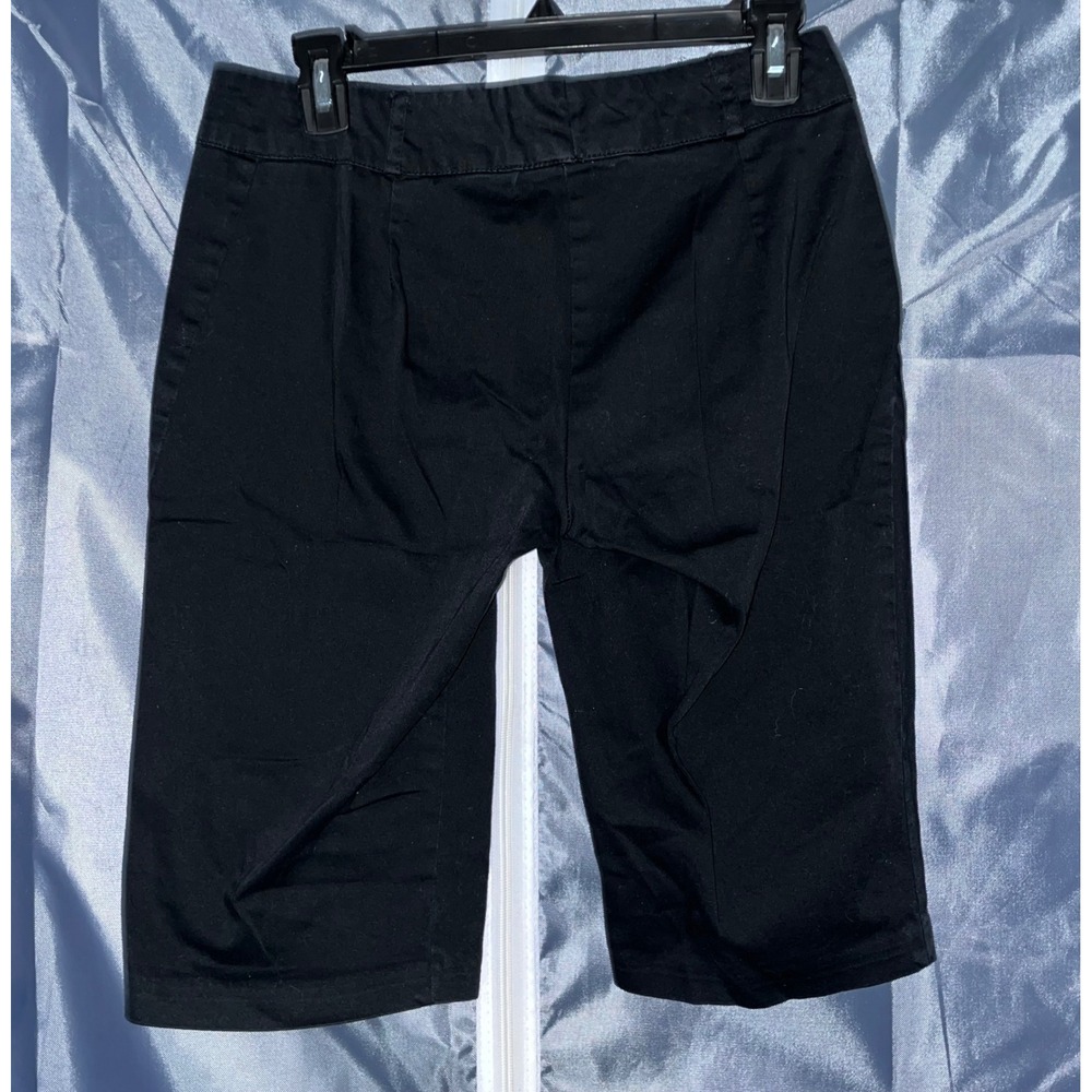 Rikki Sue Black Bermuda Shorts Women's Size 7 Cotton Blend Capris
